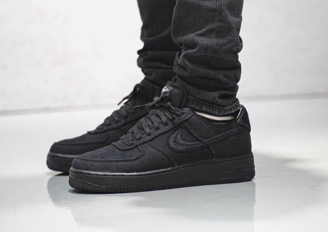  Nike Mens Air Force 1 Low CZ9084 001 Stussy - Black - Size 7