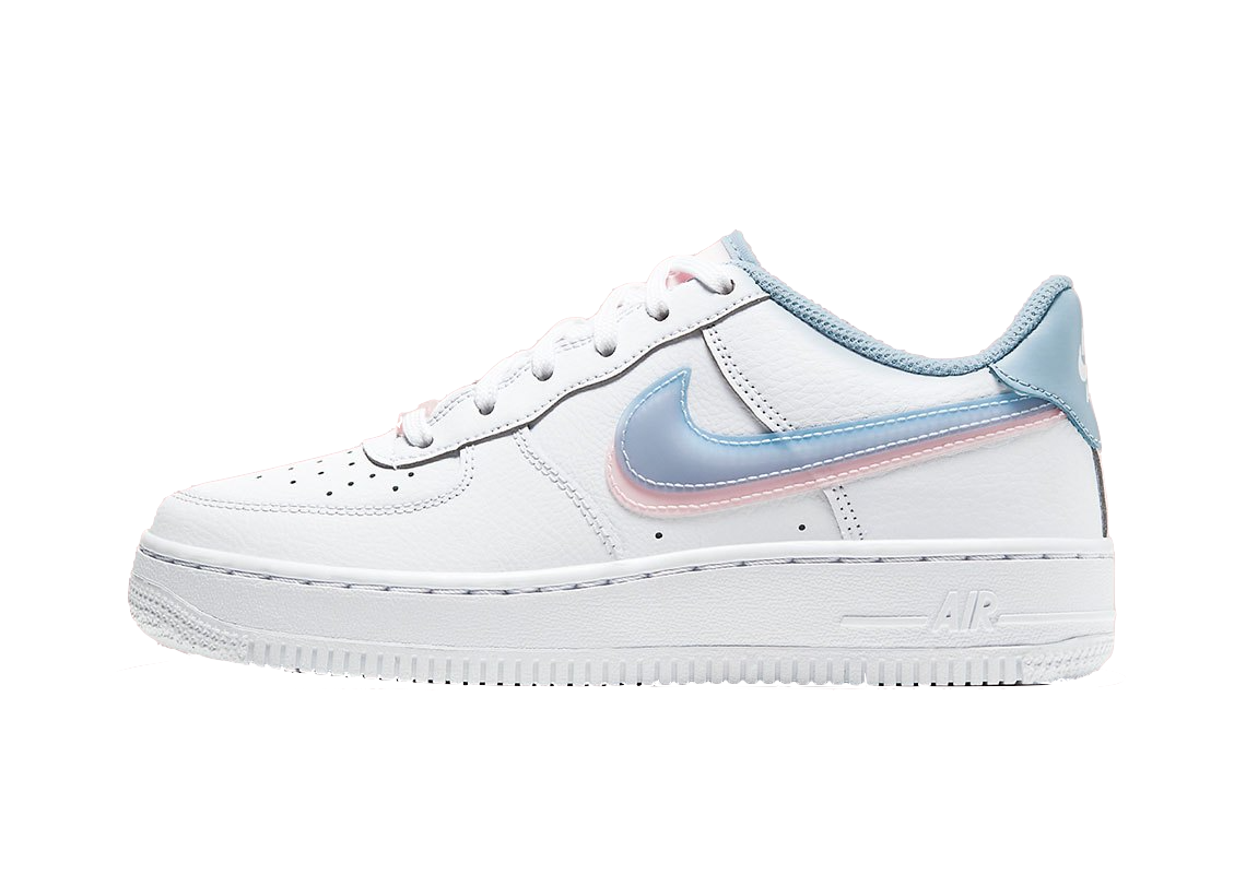 Nike Air Force 1 Low LV8 Double Swoosh Blue Pink (GS)